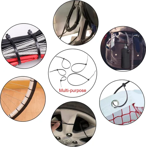Vista 5 de DTOL Bridas para cables de varios tamaños, 4+6+8+10+12 pulgadas, bridas de plástico resistentes a los rayos UV, surtido de bridas pequeñas para atar