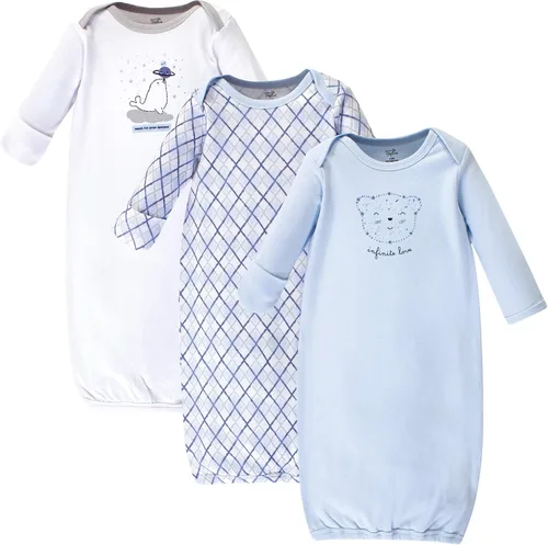 Vista 4 de Touched by Nature - Camisones unisex de algodón orgánico para bebé