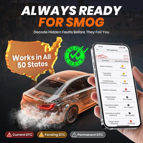 Vista 6 de ANCEL AD310BT Escáner OBD2 Bluetooth (Actualizado) - Lector de códigos del motor, escáner automotriz con aplicación premium para iOS y Android