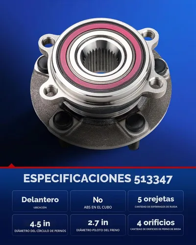Vista 4 de KAX 513347 Front Wheel Bearing Hub Assembly for 2013-2022 Mazda CX-5