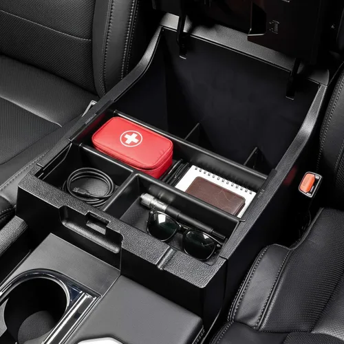 Vista 7 de Vehicle OCD - Divisor de consola central y organizador de bandejas para Toyota Tundra (2014-2021) - Fabricado en Estados Unidos