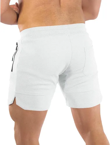 Vista 3 de PIDOGYM Pantalones cortos de entrenamiento para hombre de 5 pulgadas, pantalones cortos ajustados para culturismo, correr, entrenamiento