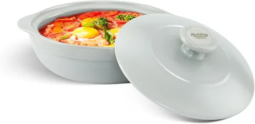 Vista 13 de MINH LONG - Horno holandés de porcelana de 1 cuarto de galón con tapa, sin plomo ni cadmio, apto para horno hasta 482 °F, retención de calor, olla