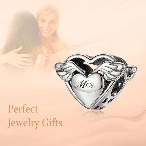 Vista 3 de Annmors Family Charm Love your Dad Mon Sister Infinity Charm fits Bracelets, 925 Sterling Silver-Lucky Charm for Woman Pendant Bead, Jewelry Beads