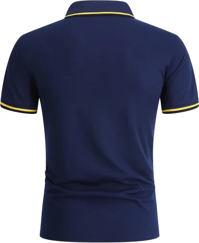 Vista 4 de Polo de golf para hombre manga larga manga corta dos tonos camisa militar de golf polo táctico camisetas deportivas de tenis