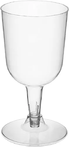Vista 12 de Copas de vino Party Essentials, de plástico duro, de dos piezas, 5.5 onzas, Transparente
