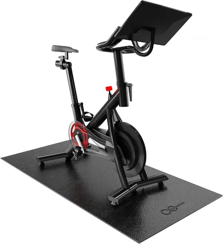 Vista 9 de Cycleclub Alfombrilla de bicicleta compatible con bicicleta Peloton, elíptica, alfombra de cinta de correr, 0.236 in de grosor, almohadilla