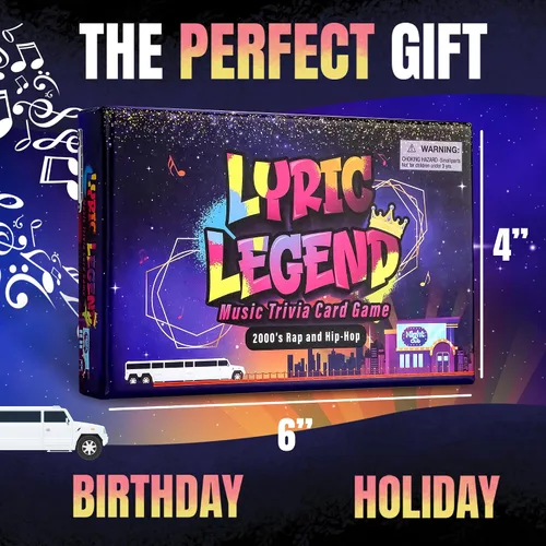 Vista 6 de Lyric Legend 2000s Hip-Hop y Rap Music Trivia - Juegos para adultos para noche de juegos - Bueno para grupos - Juego de fiesta de terminar la letra