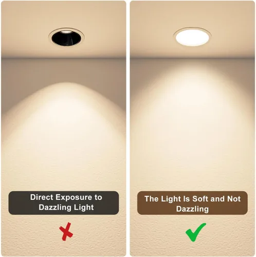 Vista 3 de Cabilock Cubierta de luz LED de repuesto para difusor de lámpara de techo, a prueba de deslumbramiento, cubierta de luz de techo, pantallas