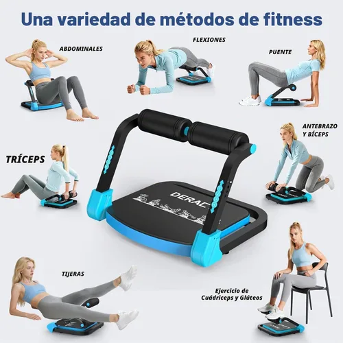 Vista 7 de DERACY Equipo de ejercicio para sentarse, máquina de abdominales ajustable, máquina multifuncional para sentarse, equipo de entrenamiento abdominal