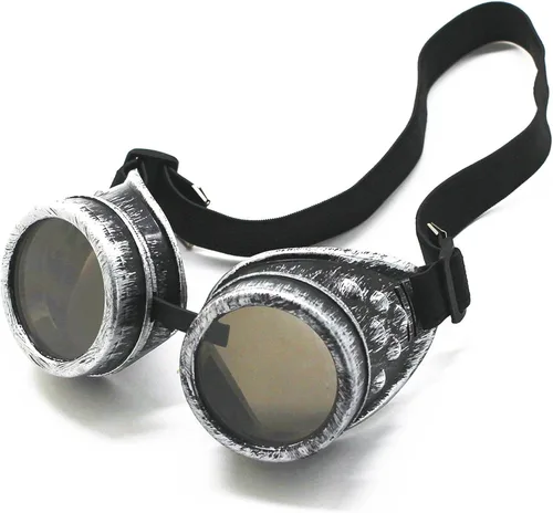Vista 2 de Nueva venta Vintage Steampunk Gafas Gafas de científico loco para disfraces de Cosplay