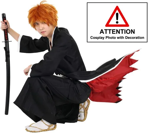 Vista 6 de Disfraz de cosplay para la serie de anime, conjuntos de ropa de personajes para adultos, abrigo y pantalones ajustados, negro, S-XXL (S)