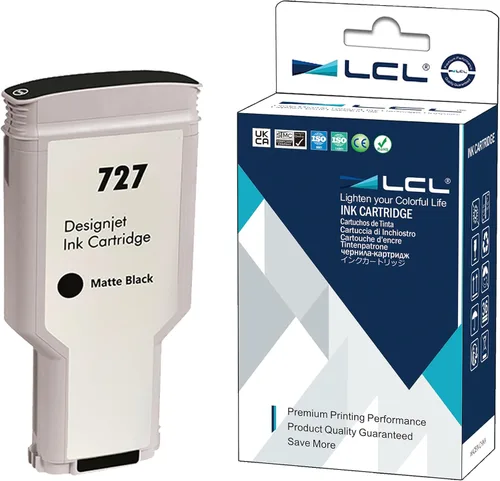 Vista 9 de LCL Cartucho de tinta de repuesto compatible para impresoras HP 727 XL F9J76A B3P19A 300ML de alto rendimiento DesignJet T920 T930 T1500 T1530 T2500