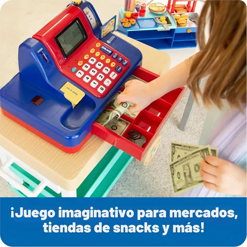 Vista 4 de Learning Resources Pretend & Play Caja registradora de enseñanza, -, Rojo/Azul