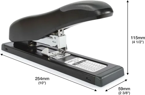 Vista 3 de Rapesco Grapadora resistente, HD-100, capacidad de 100 hojas, negro (1276)