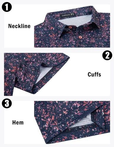 Vista 32 de TAPULCO Camisetas tipo polo de secado rápido para hombre, diseño de camuflaje, atléticas, ligeras, transpirables, casuales, para golf
