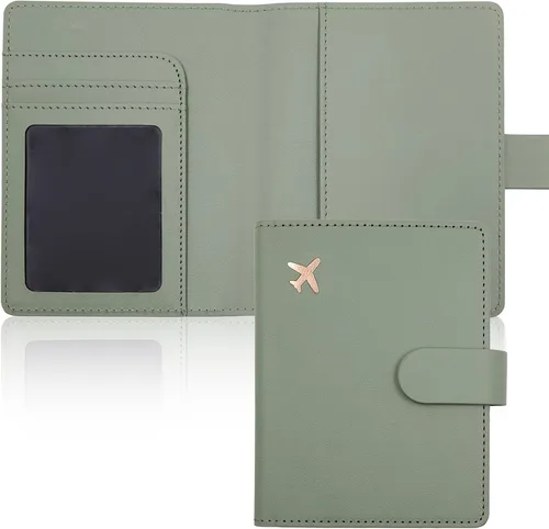 Vista 15 de Estuche para pasaporte, ranuras para pasaporte, tarjetero para pasaporte y tarjeta de vacunación, bonita funda para pasaporte para mujeres