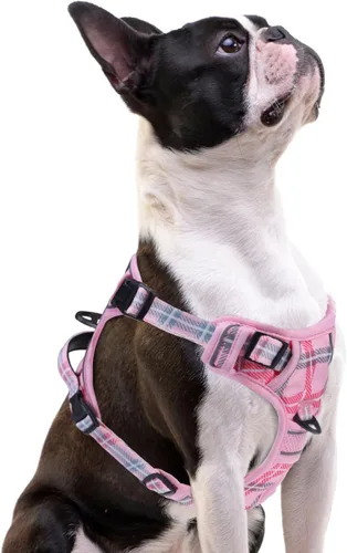 Vista 26 de PUPTECK Arnés sin tirones para perro, tamaño pequeño, ajustable, reflectante, con asa, de fácil control, cómodo y suave acolchado para perros Negro