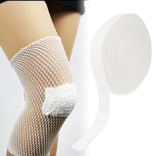 Vista 3 de Elastic Spandex Tubular Net Bandage 10m White High Elastic Breathable Stockinette Wrap for Wound Care and Compression Dressing