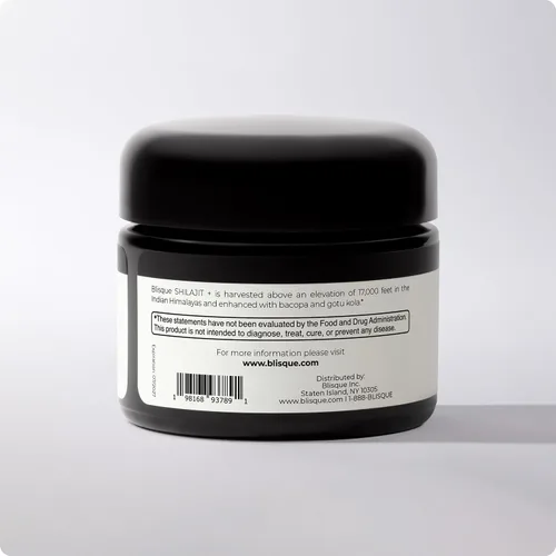 Vista 12 de Blisque - Suplemento de resina Shilajit orgánica pura del Himalaya para apoyo cognitivo con bacopa orgánica y gotu kola Auténtico y natural