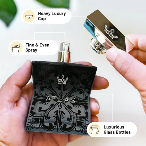Vista 6 de Eternal Fragrance - Eternal Atlas - Inspirado en la icónica colonia masculina - 3.4 oz (3.4 fl oz) - Eau de Parfum - Larga duración - Vegano