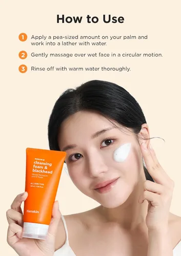 Vista 6 de Hanskin Limpiador facial de espuma limpiadora de poros, lavado facial suave y removedor de maquillaje, limpieza profunda de poros para piel