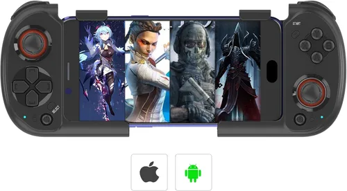 Vista 8 de Control móvil para juegos para iPhone, iOS, Android, inalámbrico, Gamepad - Gamepad móvil con una sola mano - Almacenamiento magnético - Call of
