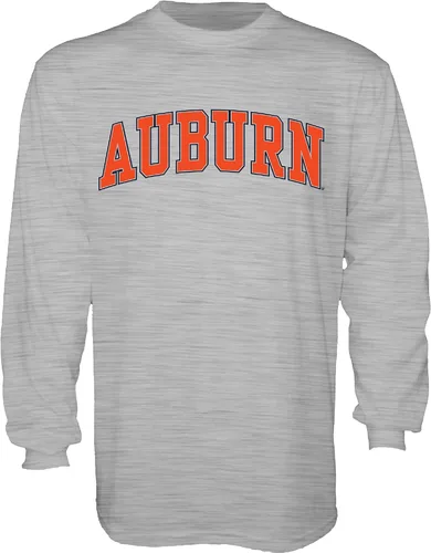 Vista 36 de Blue 84 NCAA playera de manga larga con nombre de equipo arqueado color brezo oscuro para hombre