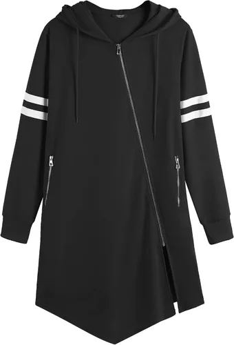 Vista 2 de Coofandy - Sudadera larga con capucha moderna, para adolescente hombre