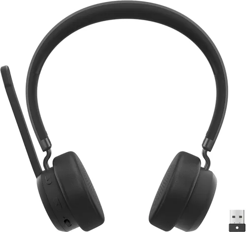 Vista 11 de Auriculares con cable Lenovo con cancelación activa de ruido (ANC), conectividad USB-C y USB-A, Certificado para Zoom, Cancelación activa de ruido