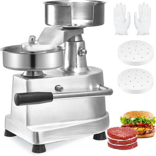 Vista 10 de VEVOR Prensa Comercial para Hamburguesas, Prensa para Hamburguesas de 100mm/4 Pulgadas, Prensa de Acero Inoxidable de Grado Alimentario