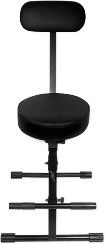 Vista 3 de Rockville RDS42 - Silla de guitarra DJ portátil ajustable con respaldo acolchado Foldable Steel Frame, 12" Padded Seat, Footrest, 300 lb Capacity