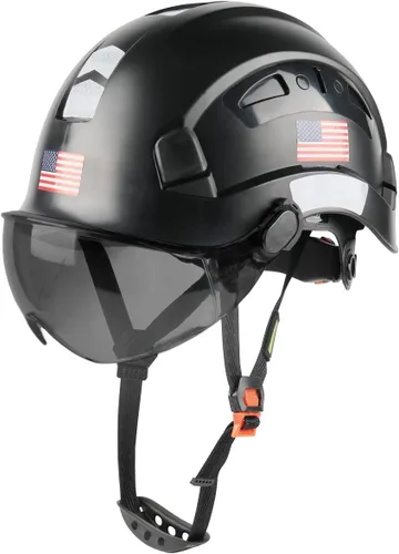 Vista 15 de GREEN DEVIL Casco de Seguridad Casco Duro con Visera Correa de Barbilla Ajustable Ligero Ventilado ABS Casco de Trabajo para Hombres y Mujeres