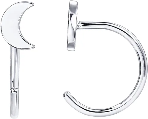 Vista 19 de PAVOI - Aretes de media aro de plata esterlina 925 Pendiente hipoalergénico minimalista pequeño para cartílago