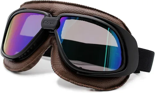 Vista 16 de Gafas vintage retro estilo piloto motocicleta Cruiser Scooter