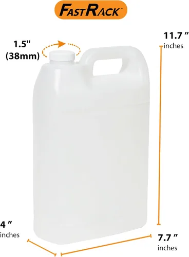 Vista 6 de FastRack Jarra de Agua de 1 Galón (Paquete de 1) Jarra de Plástico Reutilizable Estilo F con Tapa para Líquidos Contenedor de Agua Resistente
