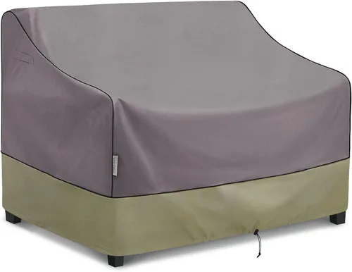 Vista 15 de KylinLucky Fundas para sofá tipo loveseat de patio, 48W x 26D x 33H pulgadas, Fundas impermeables para sofá de exterior de 2 plazas en gris