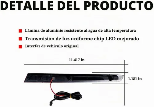 Vista 3 de Luces LED de Reflector de Parachoques Completas con Lente Roja Compatibles con Ford Explorer 2011 2012 2013 2014 2015 - Funcionan como Luces