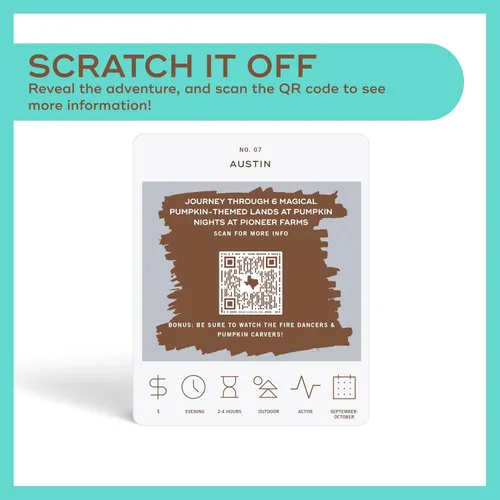 Vista 5 de Reach International Outfitters Lista de Aventuras de Austin - 50 Tarjetas para Raspar para Actividades al Aire Libre, Atracciones Turísticas y Guía