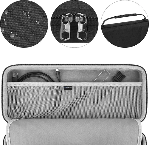 Vista 2 de Geekria - Funda de teclado compacta al 65 %, funda rígida de transporte de viaje para teclado compacto de 68 teclas, compatible con Keychron K6/K6