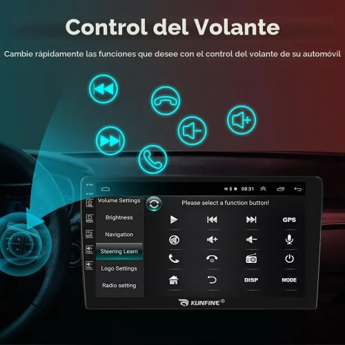 Vista 7 de Para Hyundai Elantra 2011-2013 CarPlay Android Navegación Automática Estéreo GPS Radio Reverse Cámara Pantalla 9 "IPS Pantalla Táctil Headunit