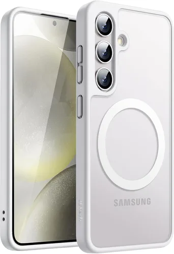 Vista 52 de JETech Estuche magnético para Samsung Galaxy S24 5G, compatible con MagSafe, funda protectora para teléfono con parte trasera translúcida y mate a