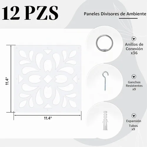 Vista 2 de 12PCS Divisor de habitación colgante Panel de pantalla de pared Paneles