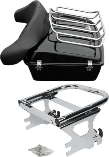 Vista 15 de TCMT Juego de maletero picado de 10.7 pulgadas para Harley Touring 1997-2013 Road King Road Glide Street Glide Electra Glide Pack