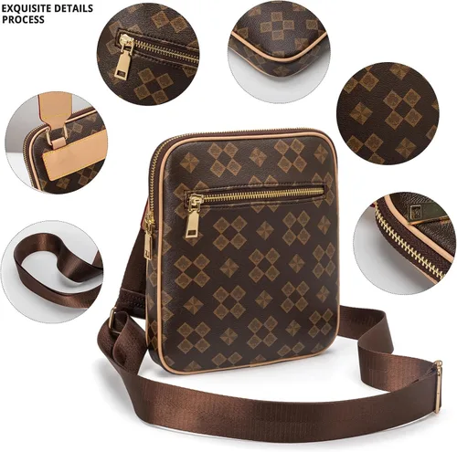 Vista 5 de Ciclkwde Bolso de hombro pequeño para hombre, bolso cruzado de viaje, bolso de negocios de moda, bolso de mensajero casual