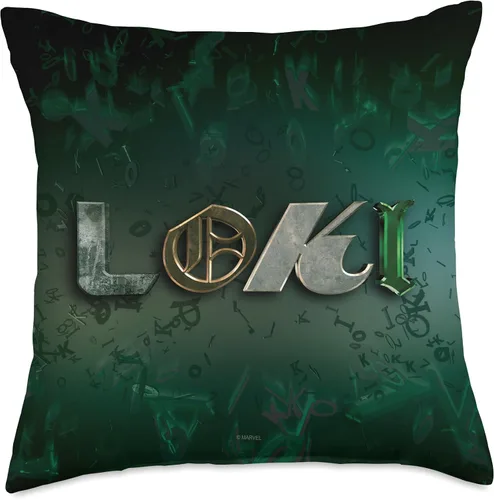 Vista 5 de Marvel Studios Loki Series - Almohada con logo (16.0 x 16.0 in), multicolor