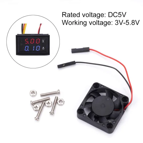 Vista 3 de Raspberry Pi - Juego de 4 ventiladores de refrigeración sin escobillas con disipador de calor y conector de interfaz uno a dos, compatible