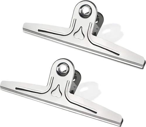 Vista 8 de Coideal Pinzas de Bulldog extra grandes, color negro, 2 clips de toro jumbo resistentes de 11.8 in XXL de acero inoxidable (11 4/5 pulgadas)