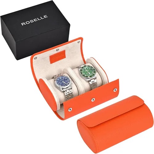 Vista 17 de ROSELLE Funda de reloj individual para hombre y mujer - Estuche de viaje Negro-1