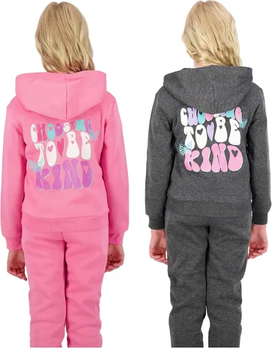 Vista 2 de Sweet Butterfly - Conjunto de 4 piezas de sudadera con capucha y pantalones deportivos para niñas